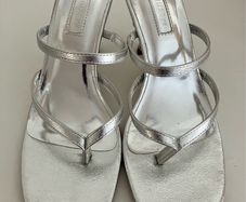 Size 3 Silver Heels by Penney's