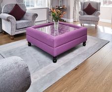 Ottoman Coffee Table With Glass Top