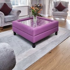 Ottoman Coffee Table With Glass Top