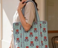 Brand New Hand block printed Cotton Quilt Bag