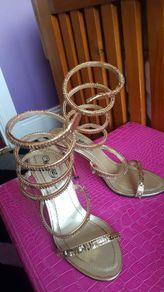 gold snake heels size 2-2,5 worn twice