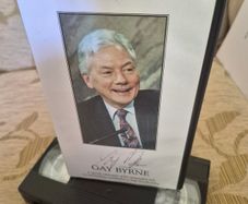 Gay Byrne signed RTE video tape .