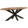 Dining Table Oval 200x100x75cm Acacia Wood with Sheesham Finish Image 7