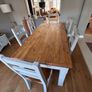 Solid Redwood pine kitchen table 6 chairs Image 2