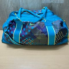 Nike Blue Purple Yellow Geometric Pattern Duffel Gym Bag - Vintage