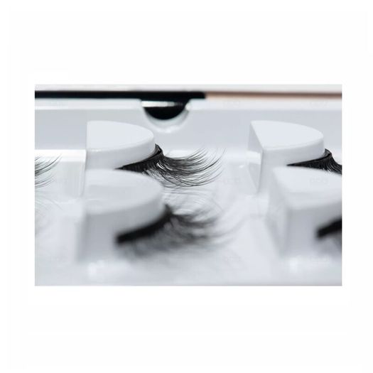 Magnetic Eyelashes with Magnetic Eyeliner and Tweezer - 3 Pair Set - Long Lashes - Size 6D-104