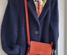 CREENSTONE navy blue virgin and alpaca wool mix Sz 44 (Fit 14-16uk) - Rrp 429 (New)