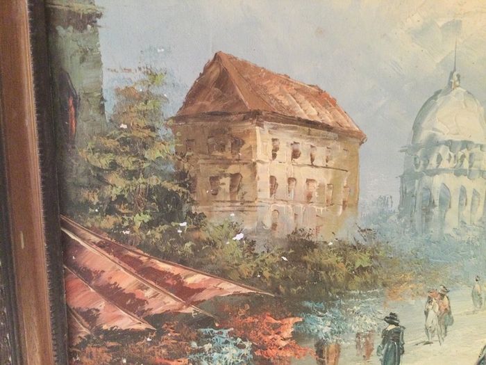 Art - Oil on Canvas- ( Parisian Scene) ( Reduced)