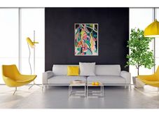 XL Large Original Abstract Painting Large Bright Abstract Painting Framed Original Art Irish Art