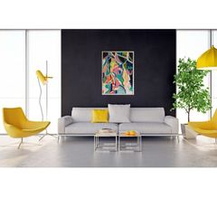 XL Large Original Abstract Painting Large Bright Abstract Painting Framed Original Art Irish Art