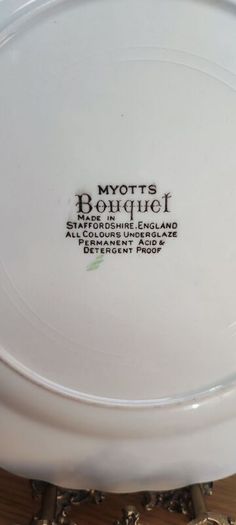 Vintage Myotts Bouquet Plates -Franciscan English Transferware China - Dinner 10 inch