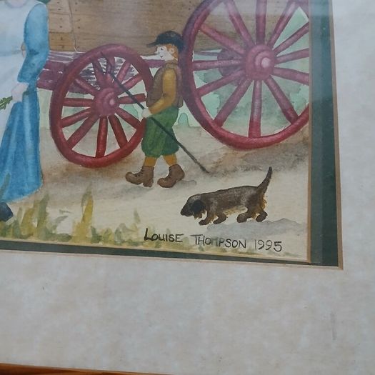 Large original old Water colour. Louise Thompson 1995.