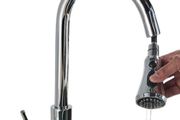 Kitchen Mixer Taps Chrome Swivel Pull Out Dual Spout Spray Head