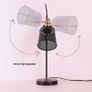 Modern vintage USB charging desk lamp metal mesh cover adjustable table light living room bedroom work study office Image 3