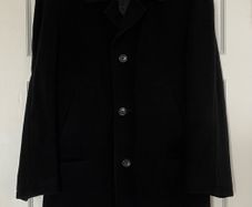 Men's DiCaprio black wool and cashmere overcoat size 44
