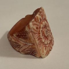 Large Vintage Hand Carved Ring