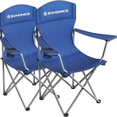 NEW SALE | Set of 2 Folding Camping Chairs, Comfortable, Heavy Duty Structure, Max. Load Capacity 150 kg, with Cup Holder, Outdoor Chair