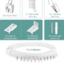 Curtain Rail for Bay Window Flexible Ceiling Curtain Track 3M/9.8Ft Curtain Rails and Fittings Curved Wall Mount for Room Divider Image 3