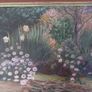 Oil on canvas garden scene Image 5