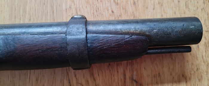 19th Century Antique Percussion Pistol - Blacksmith Made / Colonial Curio