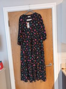 Sugarhill  Black Paintbox Leopard Print  Dress. S16.  B.N.W.T