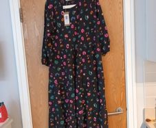 Sugarhill  Black Paintbox Leopard Print  Dress. S16.  B.N.W.T