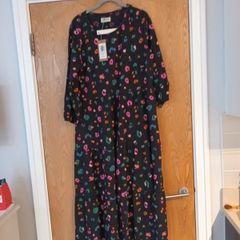 Sugarhill  Black Paintbox Leopard Print  Dress. S16.  B.N.W.T