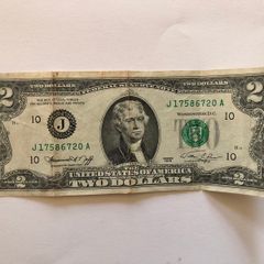 US 2 Dollar Bill Note 1976
