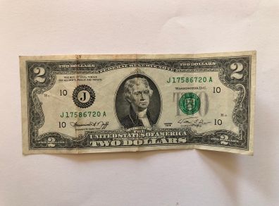 US 2 Dollar Bill Note 1976