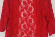 ladles red lace cardigan  size 18