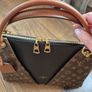 Louis Vuitton Monogram and Noir Leather V Tote MM(NFID chip) Image 9