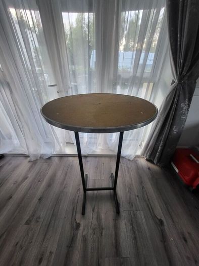 Tall cocktail/ Bar  table and black cover