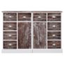 Sideboard with 10 Drawers Brown 113x30x79 cm Wood Image 3