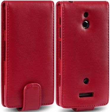 Sony Ericsson Xperia P Premium Pu Leather Flip Case Cover In Black, Pink, Purple & Red C0lors