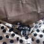 Size 10 White with velvet black polka dot cropped top Image 6