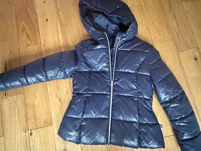 Girl's Benetton Waterproof Navy Puffer Jacket age10-11