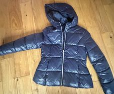 Girl's Benetton Waterproof Navy Puffer Jacket age10-11