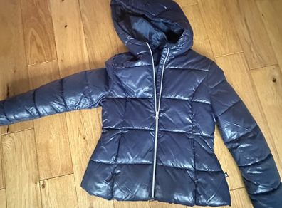 Girl's Benetton Waterproof Navy Puffer Jacket age10-11