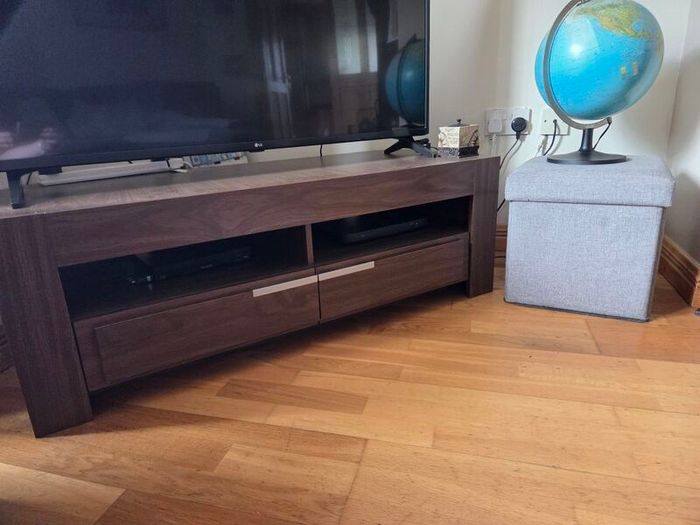 Walnut TV Corner Unit