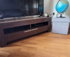 Walnut TV Corner Unit