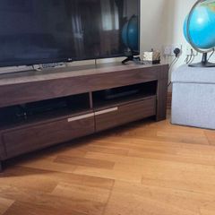 Walnut TV Corner Unit