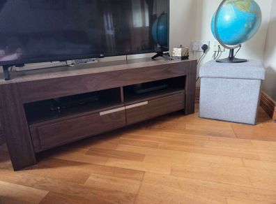 Walnut TV Corner Unit