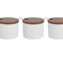 Brand New HASAYAKI Storage Jars, Set of 3 Stackable Ceramic Canisters 220 ml x3 Image 5