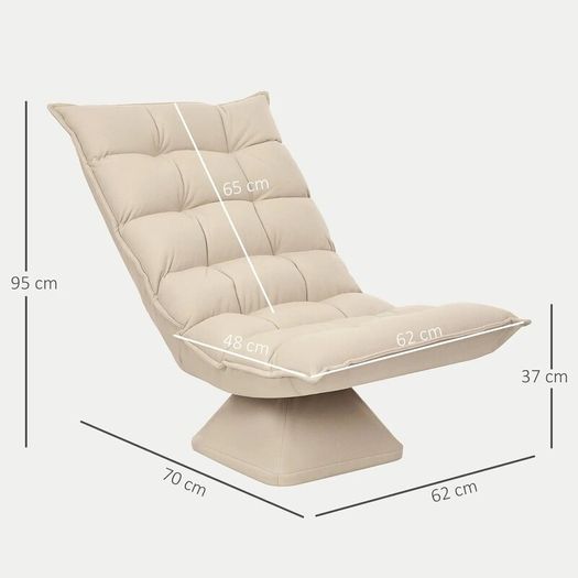 Relax chair Adjustable backrest 360 swivel linen cover be