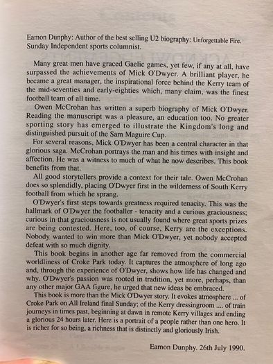 Mick O'dwyer Biography