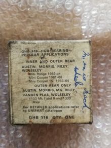Mini Austin Morris Wolseley hub bearing