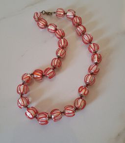 Vintage italian layered glass necklace