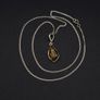 Vintage 925 Sterling Silver & Natural Green Amber Necklace Image 10