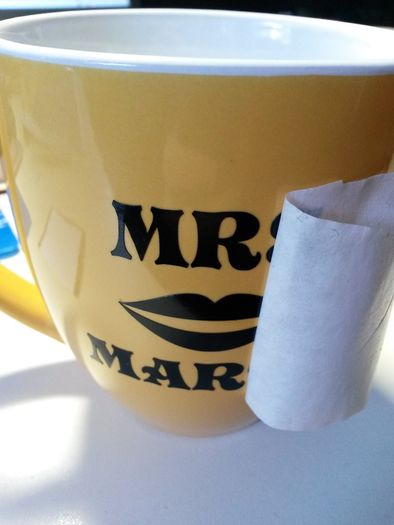 Personalised Vinyl Sticker Mr & Mrs for Mug