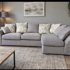 Harvey normam  L shaped corner couch sofa with footstool